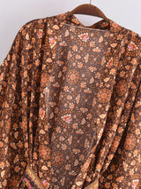 River Moss Boho Short Kimono