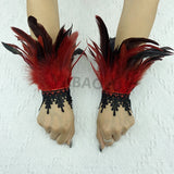 Natural Feather Wrist Cuffs