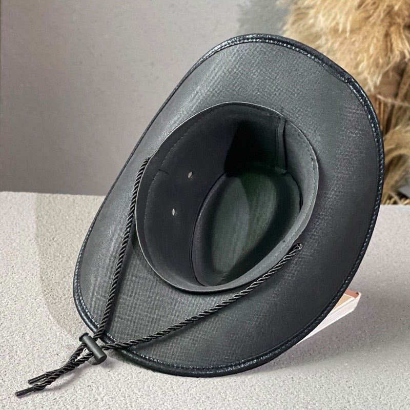 Western Cowperson Faux Leather Hat
