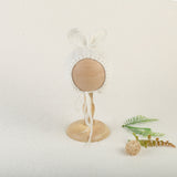 Soft Knitted Angora Floppy Rabbit Ears Bonnet Newborn Photography Props