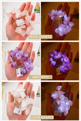 2M Natural Quartz Crystal Energy String Lights