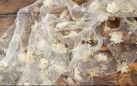 Spring Flowers Removable Puff Sleeves