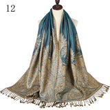 Pashmina Paisley Large Silk Scarf Wrap