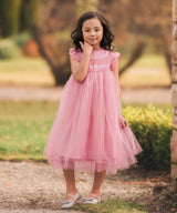 Girls Summer Flower Tulle Lace Dress Photoshoot Dress