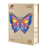 Bright Butterfly Wooden Jigsaw Puzzles - Wooden Gift Box