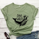 Save The Whales Cotton T-shirt