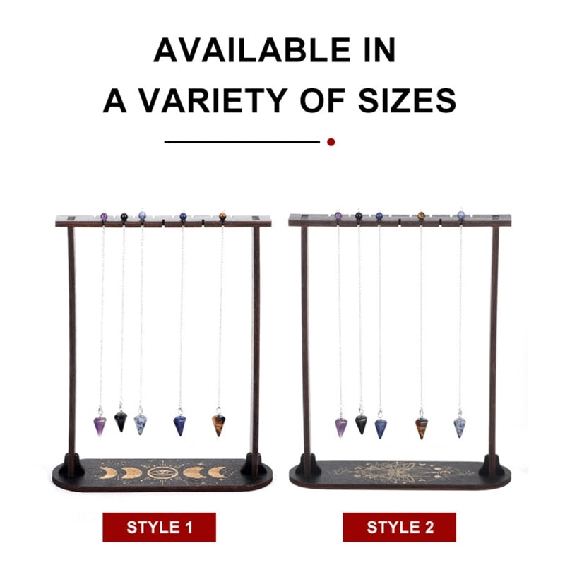 Wooden Crystal Pendulum Display Frame