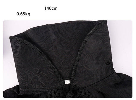 Red or Black Floor Length High Collar Cape