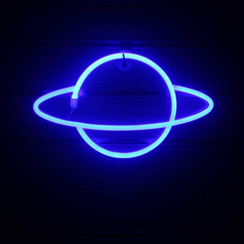 Planets & Astronauts Neon Lights LED Night Lights