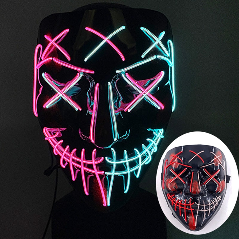 Glowing Cosplay LED Joker Masks