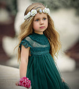 Girls Summer Flower Tulle Lace Dress Photoshoot Dress