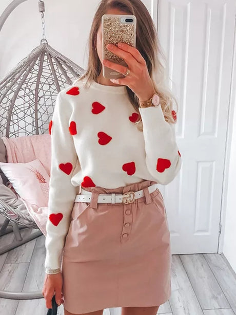Love Confetti Heart Sweater