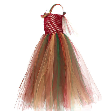 Woodland Fairy Princess Costume for Girls Fancy Tutu Dress with Wings