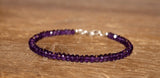 Amethyst Sterling Silver Beads Bracelet