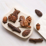 Squirrel Silicone Mould DIY Cake Baking Decoration Fudge Cookie Chocolate Soap Clay Resin Mould