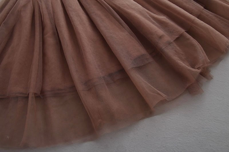 Girls Summer Flower Tulle Lace Dress Photoshoot Dress