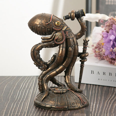 Steampunk Cthulhu Octopus Resin Statue Sculpture Home Decor