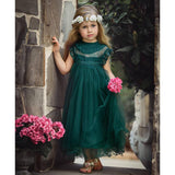 Girls Summer Flower Tulle Lace Dress Photoshoot Dress