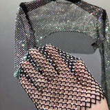 Glittery Net Bolero Top