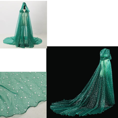 Starry Stars Tulle Hooded Cloaks
