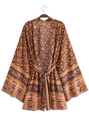 River Moss Boho Short Kimono
