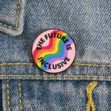 The Future Is Inclusive Pride Rainbow Lapel Pin