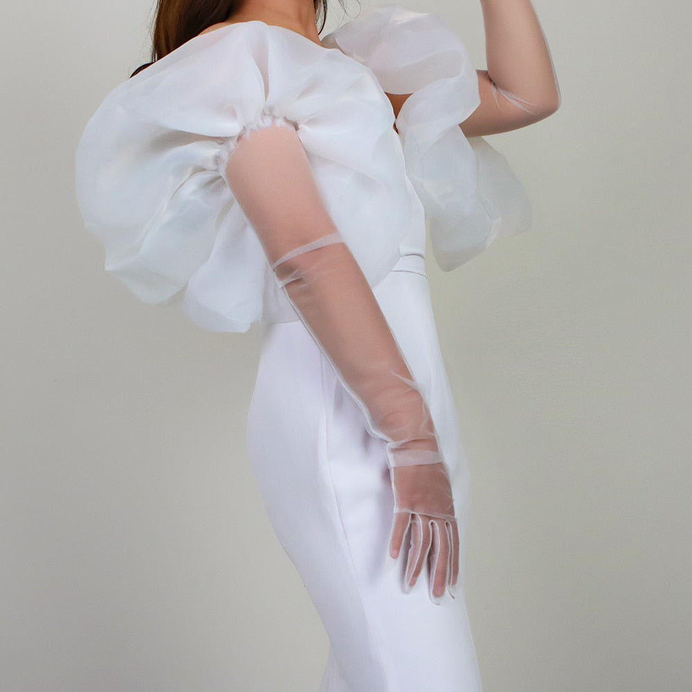 Puff Top Long Gloves