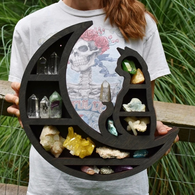 Wooden Crystal Display Shelves