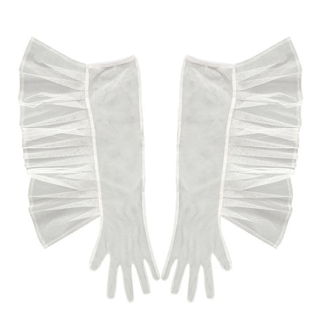 Sheer Ruffles Long Gloves