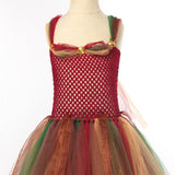 Woodland Fairy Princess Costume for Girls Fancy Tutu Dress with Wings