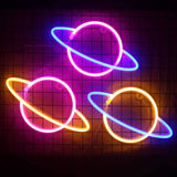 Planets & Astronauts Neon Lights LED Night Lights