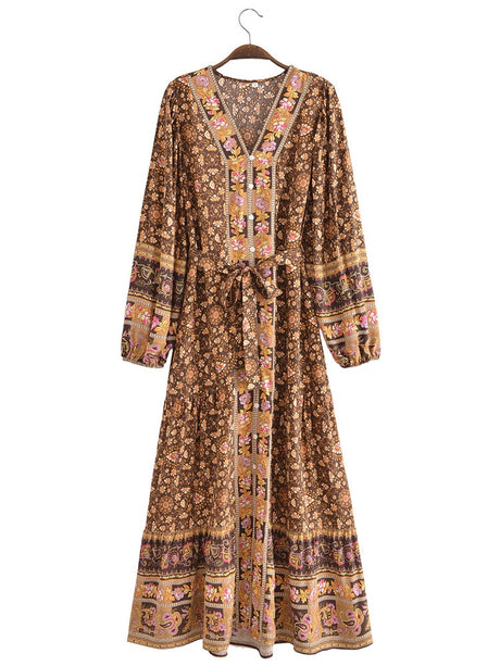 River Moss Boho Maxi Dress