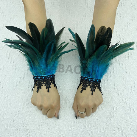 Natural Feather Wrist Cuffs