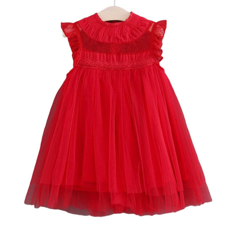 Girls Summer Flower Tulle Lace Dress Photoshoot Dress