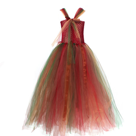 Woodland Fairy Princess Costume for Girls Fancy Tutu Dress with Wings