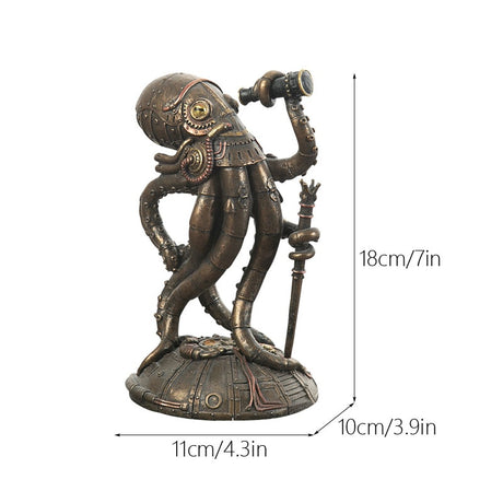 Steampunk Cthulhu Octopus Resin Statue Sculpture Home Decor