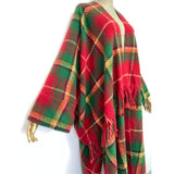 Cabin Dweller Tartan Thick Warm Free Size Long Kimono Robe Wrap