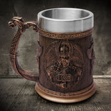Viking Steel Carved Mug