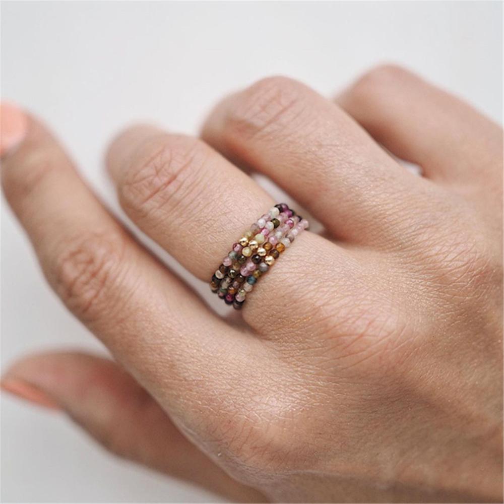 Bohemian Natural Stone Bead Rings