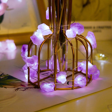 2M Natural Quartz Crystal Energy String Lights