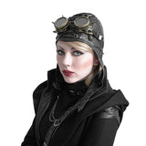 Punk Trapper Hat With Goggles Steampunk Earflap Bomber Hat