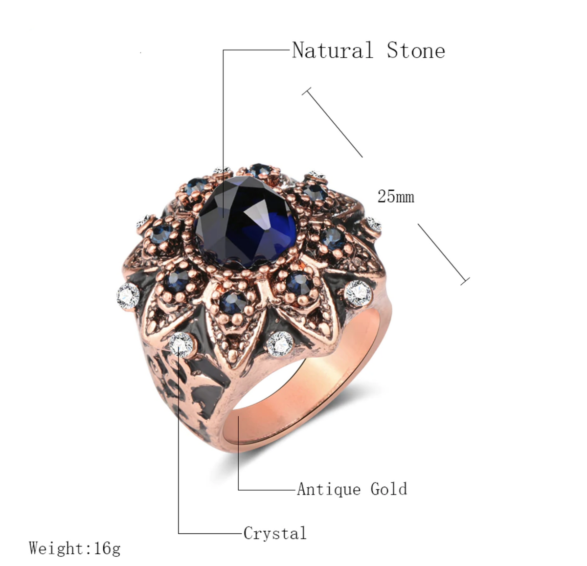 Queen Gertrude's Cocktail Ring