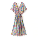 Peacock Print Summer Boho Dress Three Colours