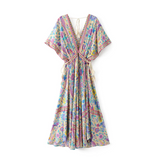 Peacock Print Summer Boho Dress Three Colours