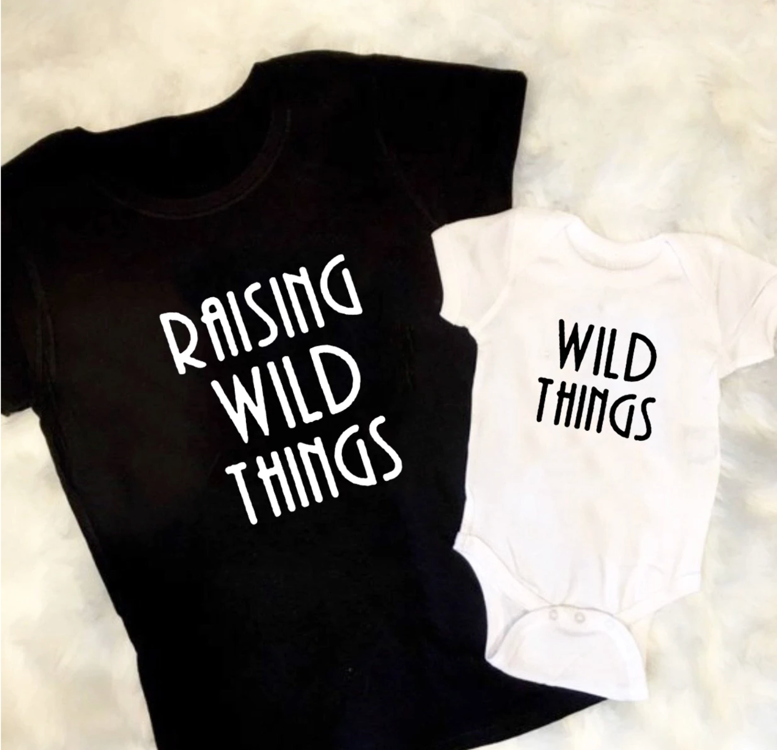 Raising Wild Things Mummy and Me T-Shirt & Baby Romper