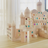 Wooden Castle Building Blocks Toys Montessori Educational Stacking Toys