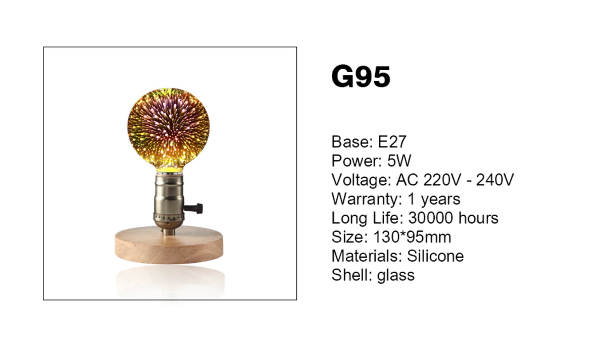 Starburst LED Fancy Schmancy Edison Light Bulbs