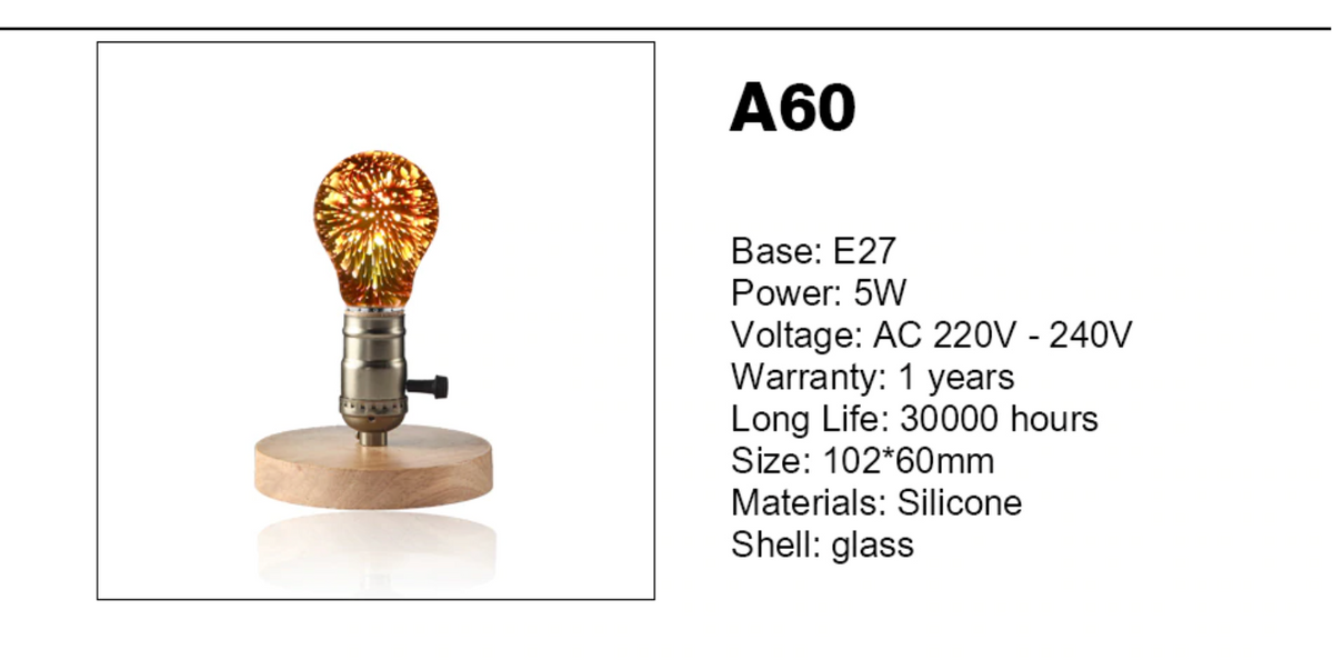 Starburst LED Fancy Schmancy Edison Light Bulbs