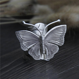 Large Butterfly Ring 925 Sterling Silver
