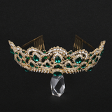 European Drop Crystal Crowns With Comb.